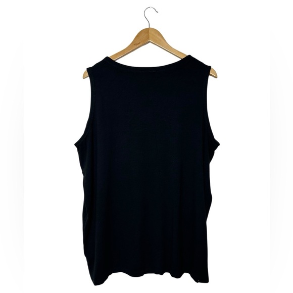 Eileen Fisher | Scoop Neck Rayon Lycra Tank | Women’s Size 2X | Black - Picture 4 of 4